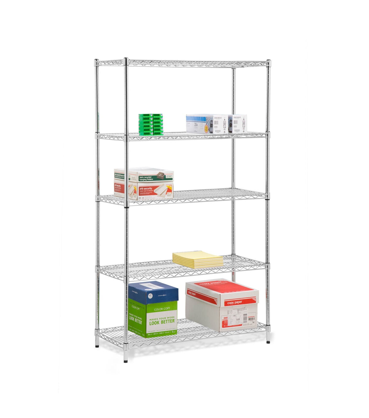 Honey Can Do 42 x 72 Chrome 5 Tier Adjustable Shelving Unit 800lbs