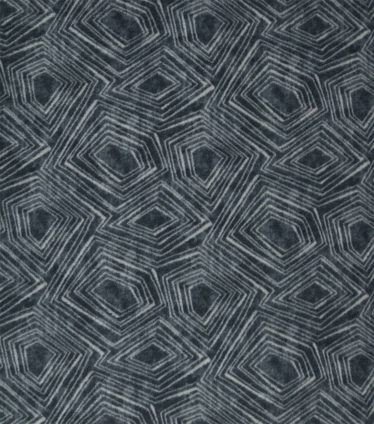 Black Geometric Textured Anti Pill Plush Fleece Fabric
