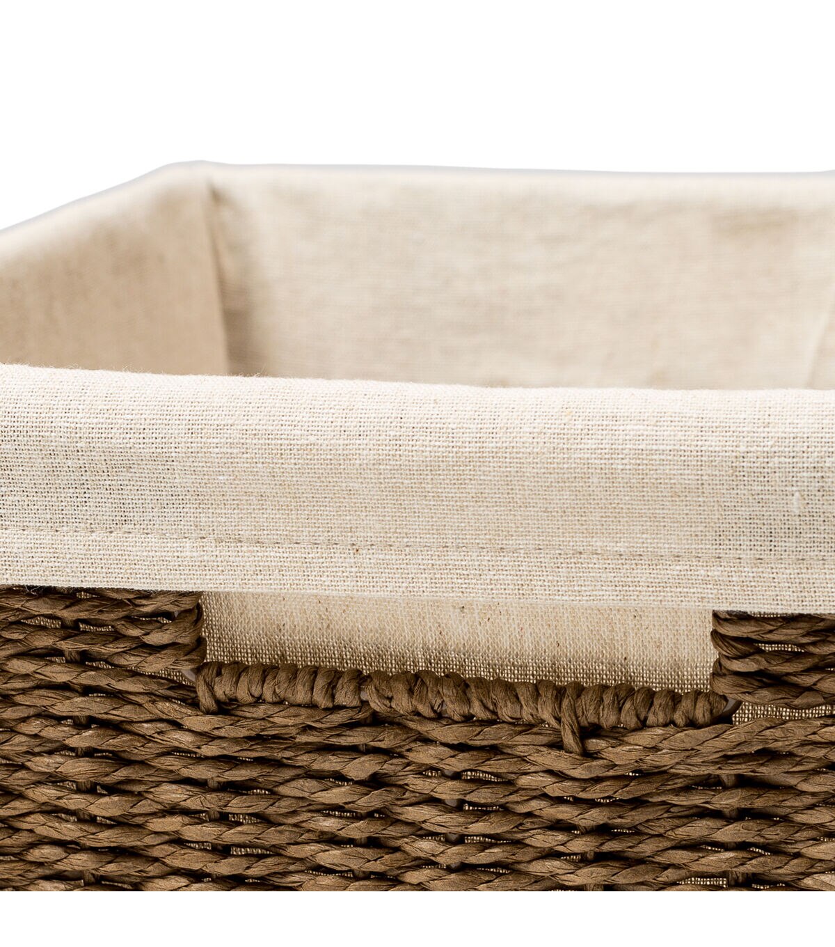 Honey Can Do 13 x 10 Brown Parchment Cord Basket With Liner