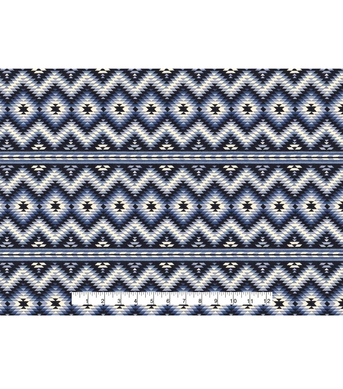 Blue Aztec Super Snuggle Flannel Fabric