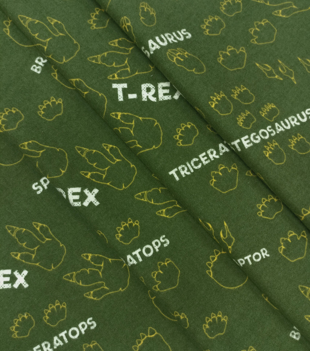 Dino Footprints Super Snuggle Flannel Fabric