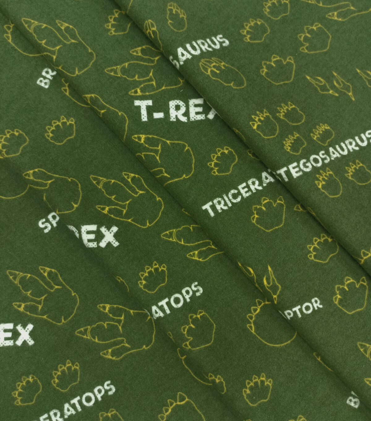 Dino Footprints Super Snuggle Flannel Fabric