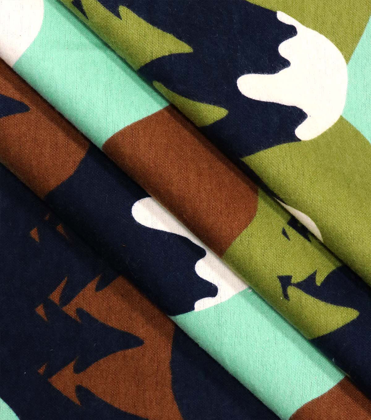 Multicolor Wilderness Landscape Super Snuggle Flannel Fabric by POP!