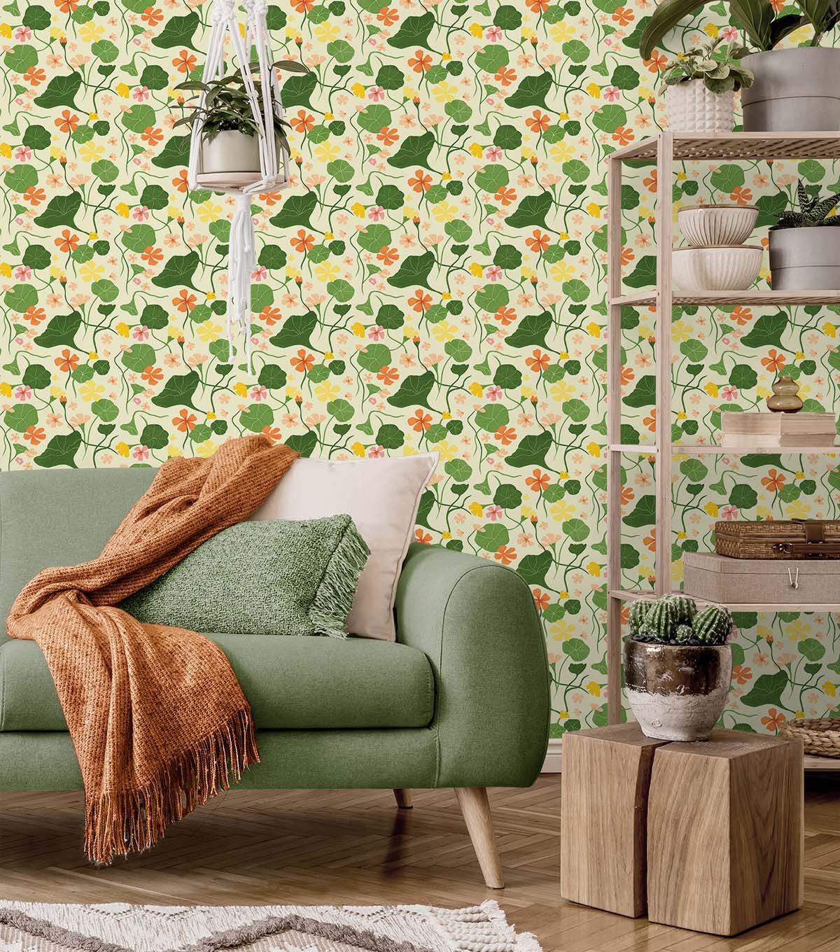 Elana Gabrielle 20.5' x 18' Nectar Floral Peel & Stick Wallpaper