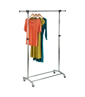 Honey Can Do 56.5 x 70.5 Chrome Adjustable Rolling Clothes Rack 80lbs