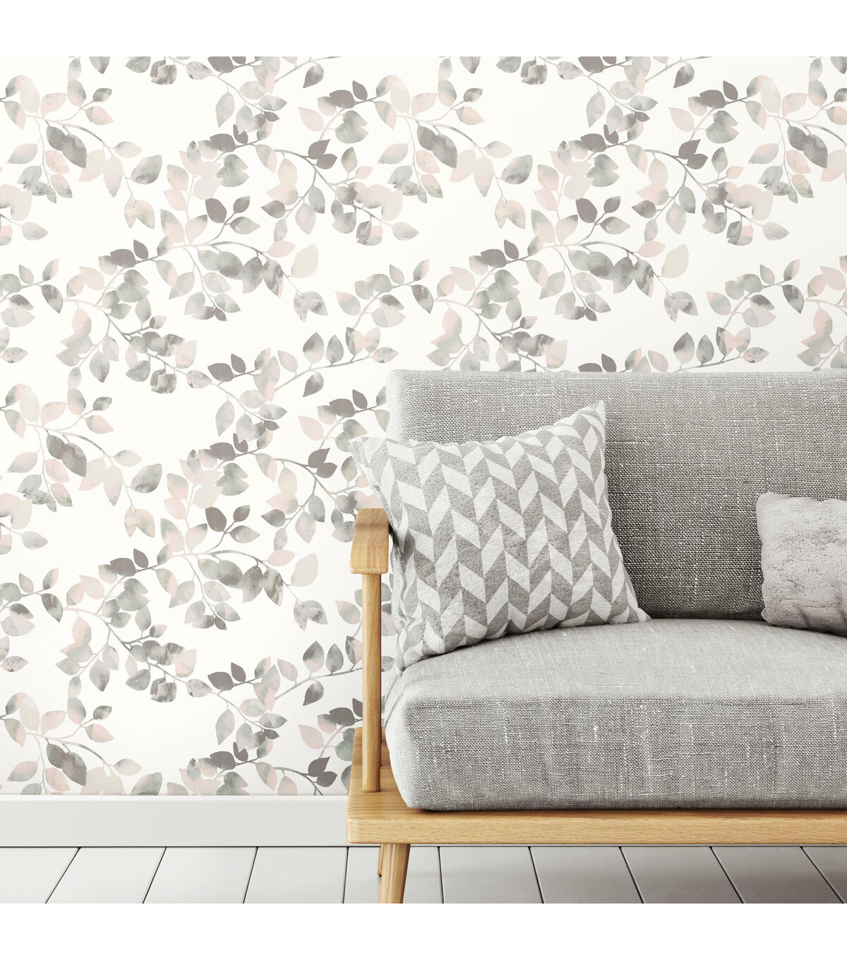 RoomMates 20.5 x 16.5' Green Latvus Leaves Peel & Stick Wallpaper