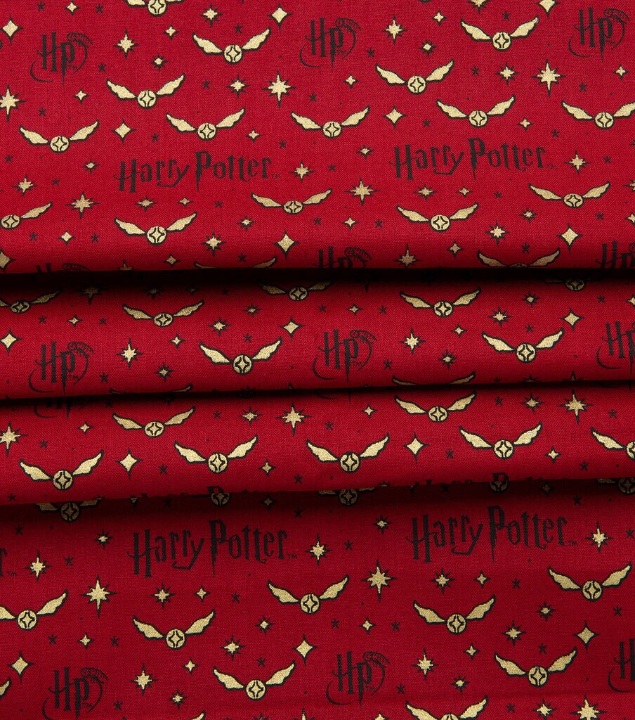 Harry Potter Cotton Fabric Quidditch Snitch