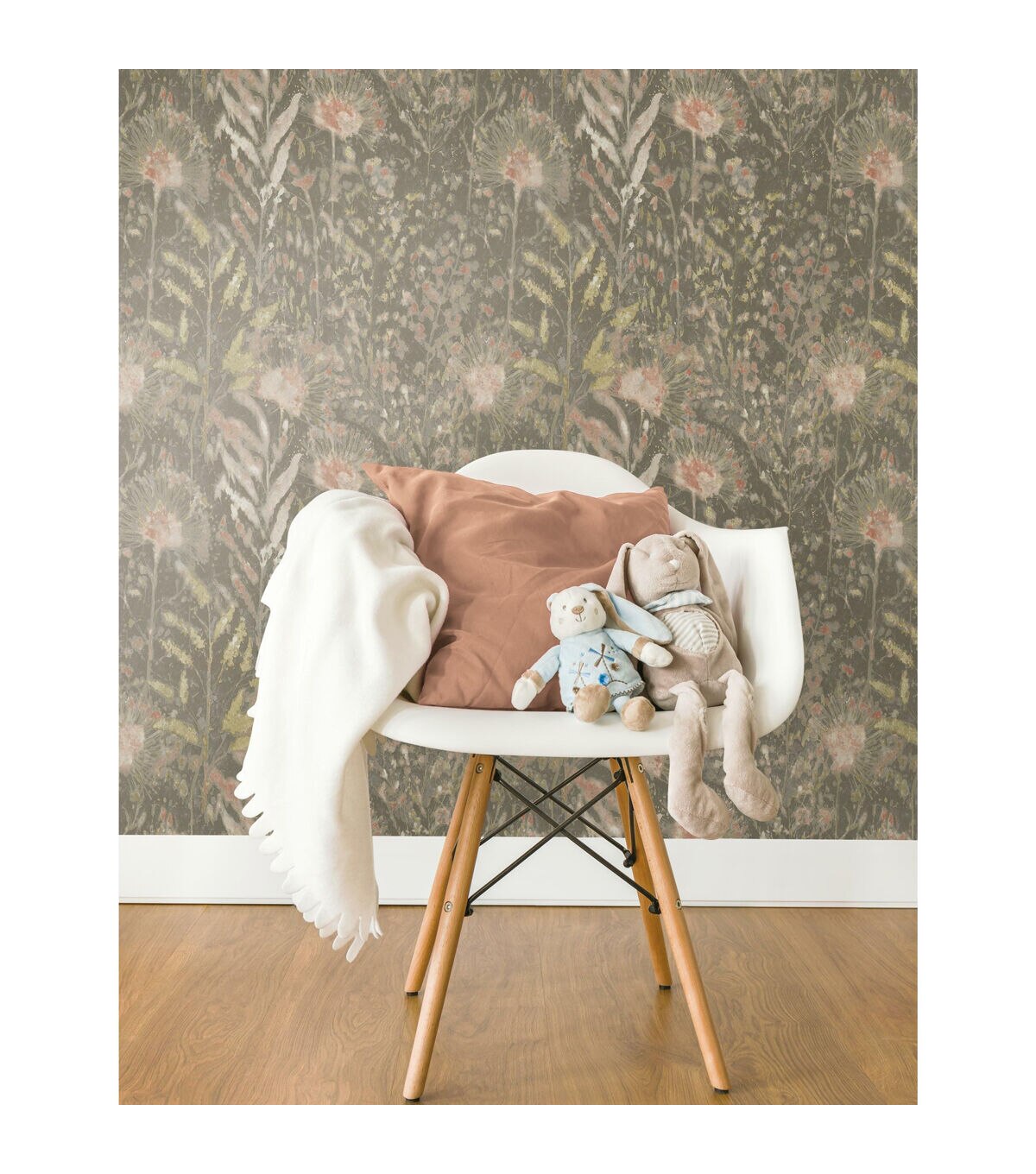 RoomMates 20.5 x 16.5' Brown Dandelion Peel & Stick Wallpaper
