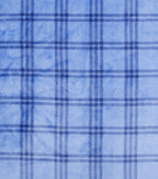 Blue Plaid Sew Lush Fleece Fabric