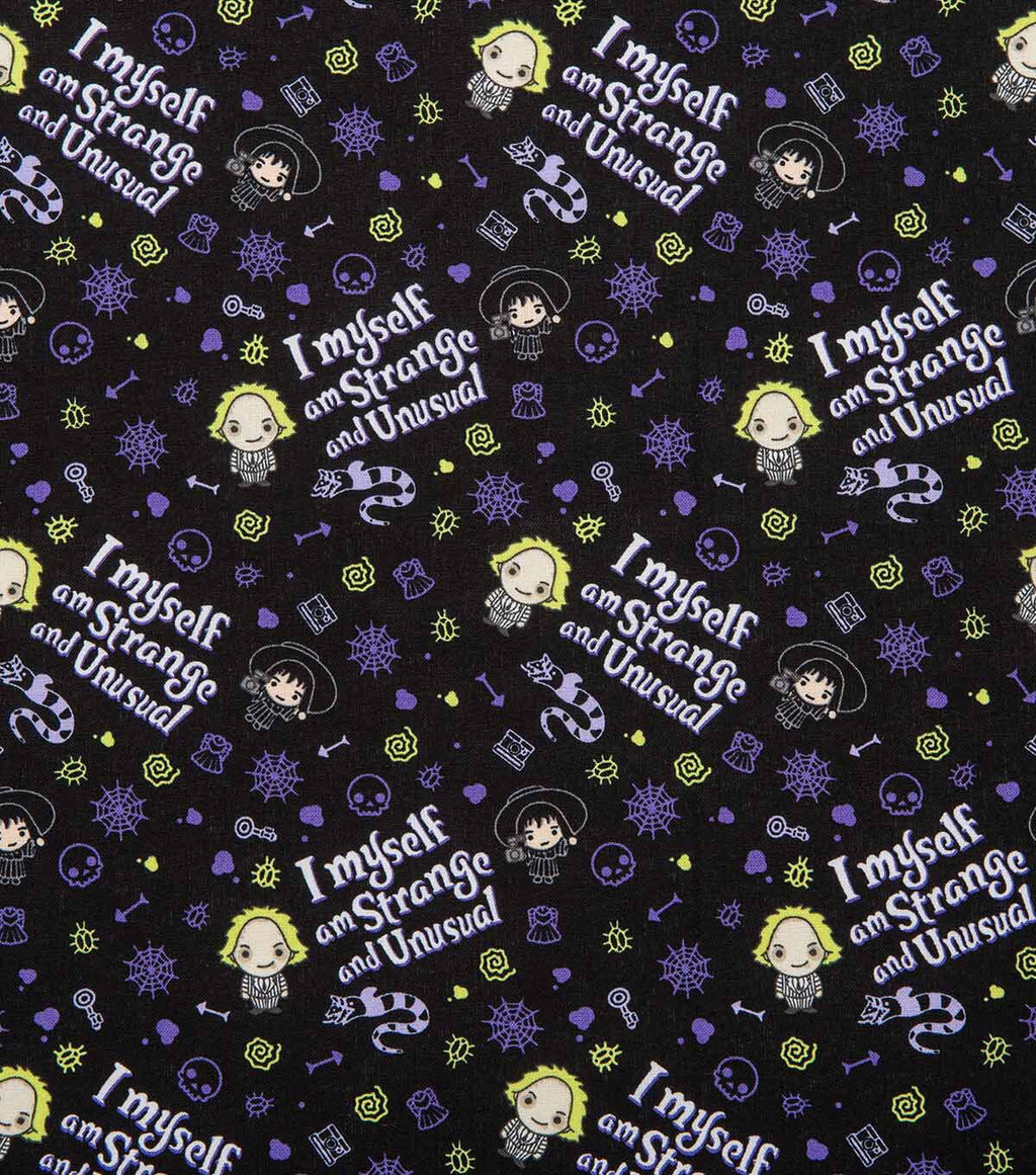 Beetlejuice Strange & Unusual Cotton Fabric