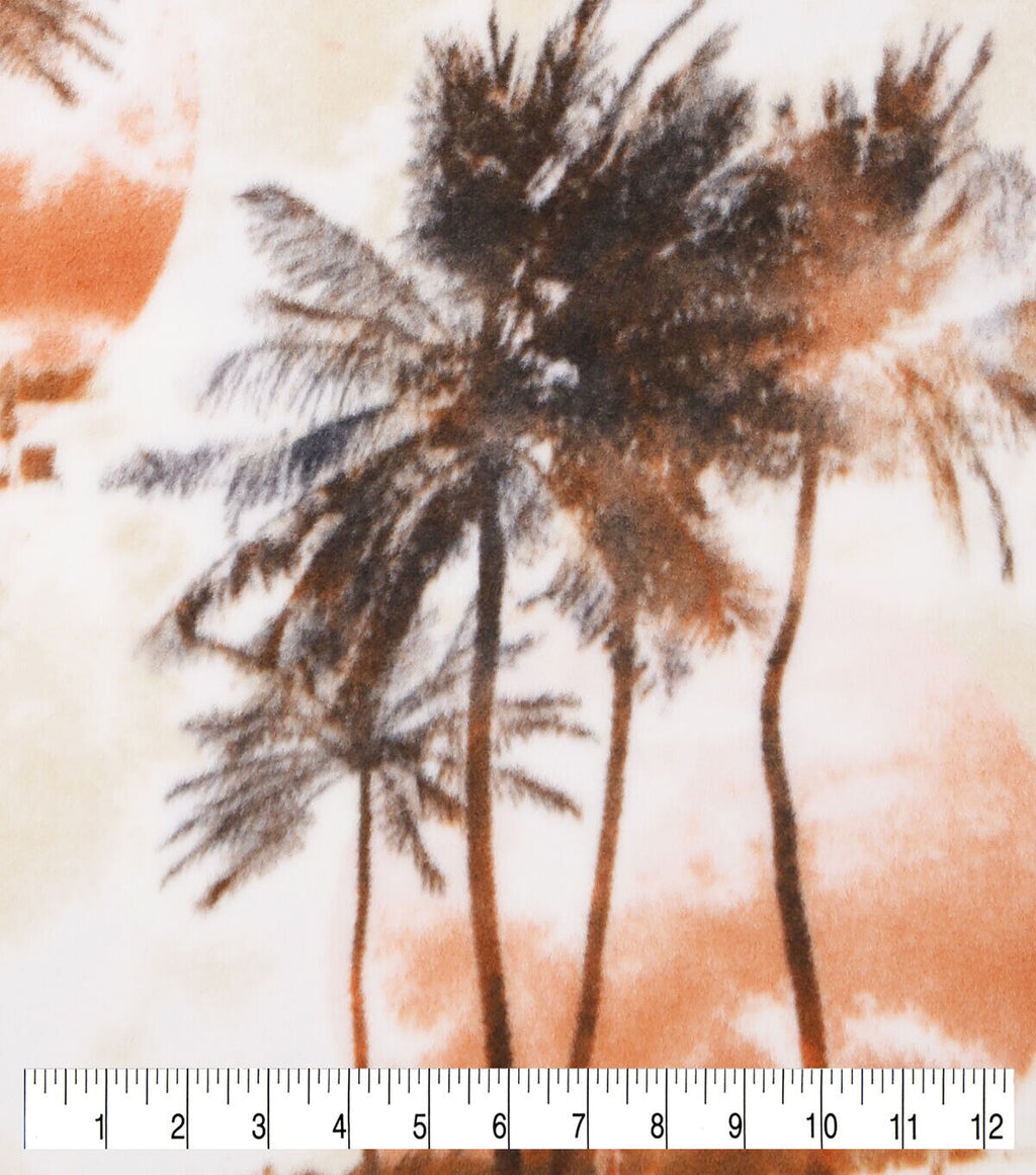 Tropical Trees Anti Pill Fleece Fabric