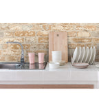RoomMates Wallpaper Stuccoed Brown Brick