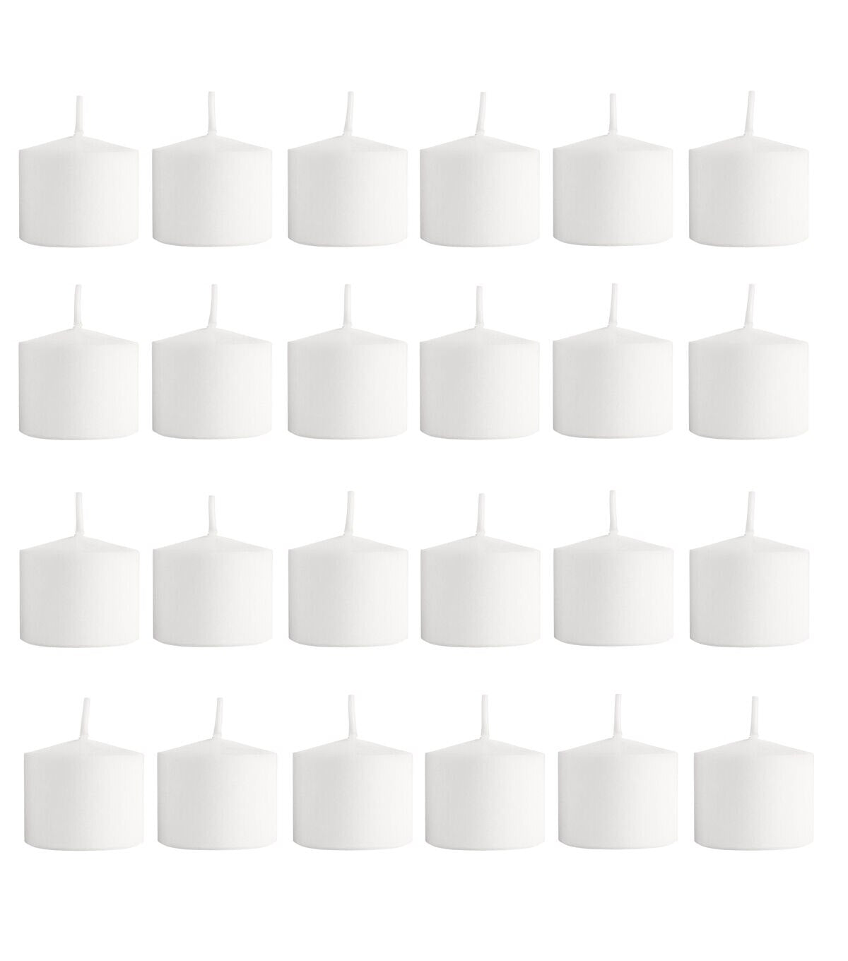 24pk White Unscented Votive Candle by Hudson 43