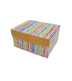 12 Multicolor Stripes Flip Top Box by Place & Time