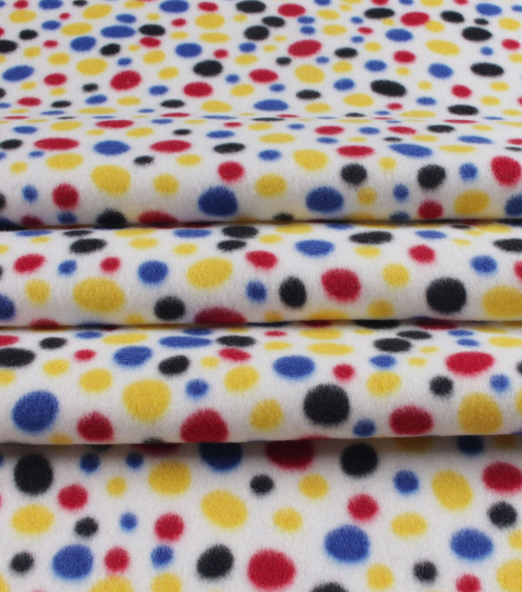 Multi Dots Blizzard Fleece Fabric