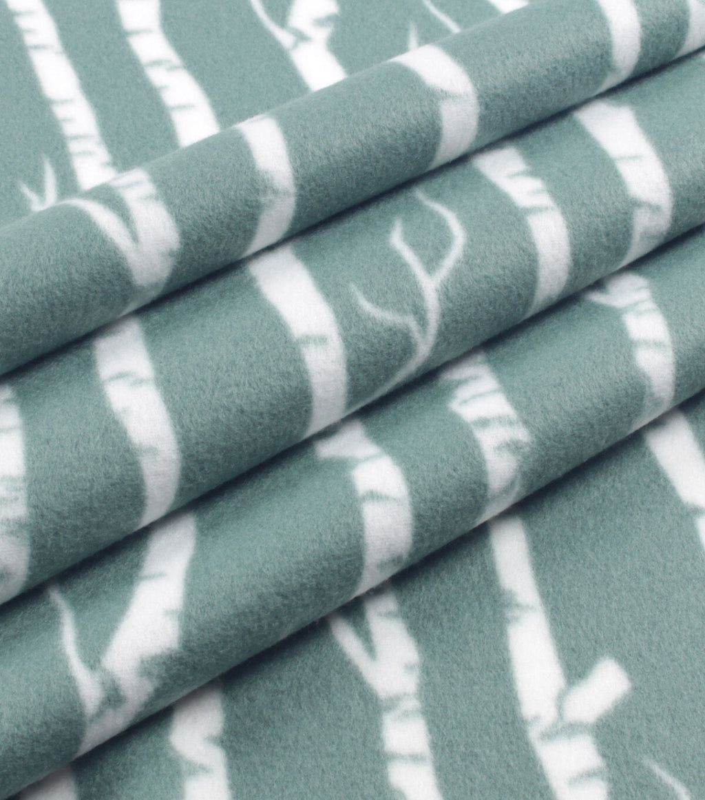 Birch Blizzard Prints Fleece Fabric