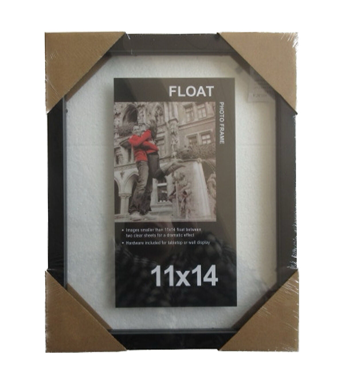 Innovative Creations 11x14 Black Wood & Glass Float Photo Frame