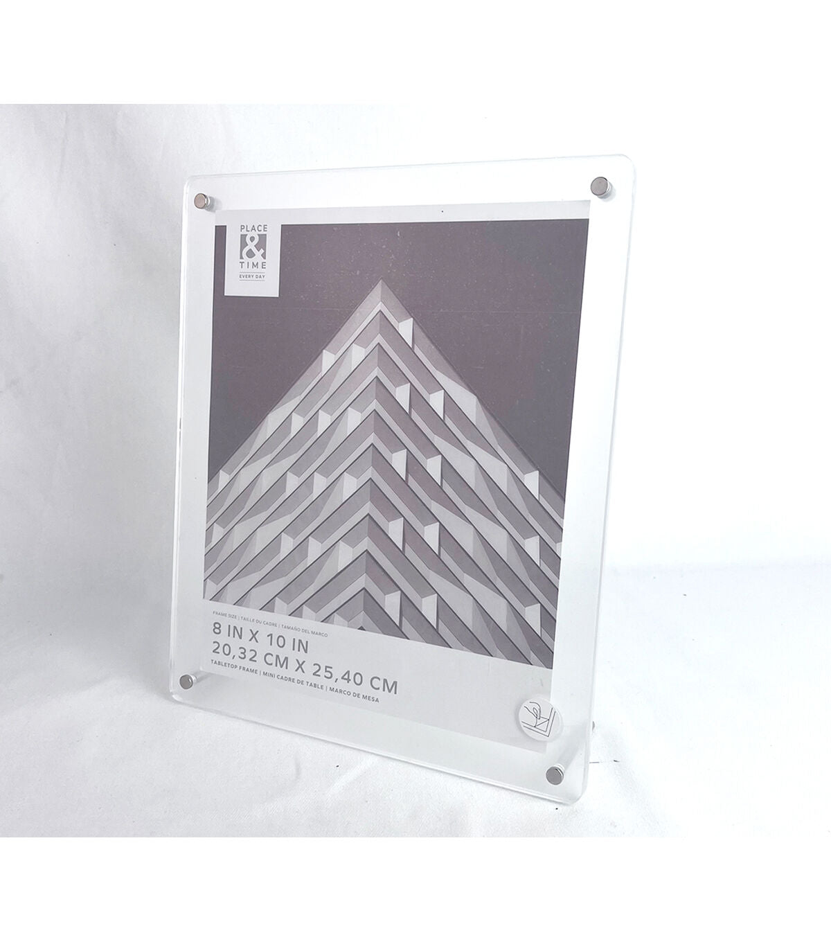 8 x 10 Acrylic Tabletop Picture Frame With Metal Legs by Place & Time