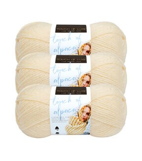 Lion Brand Touch of Alpaca 207yds Worsted Acrylic Yarn 3 Bundle