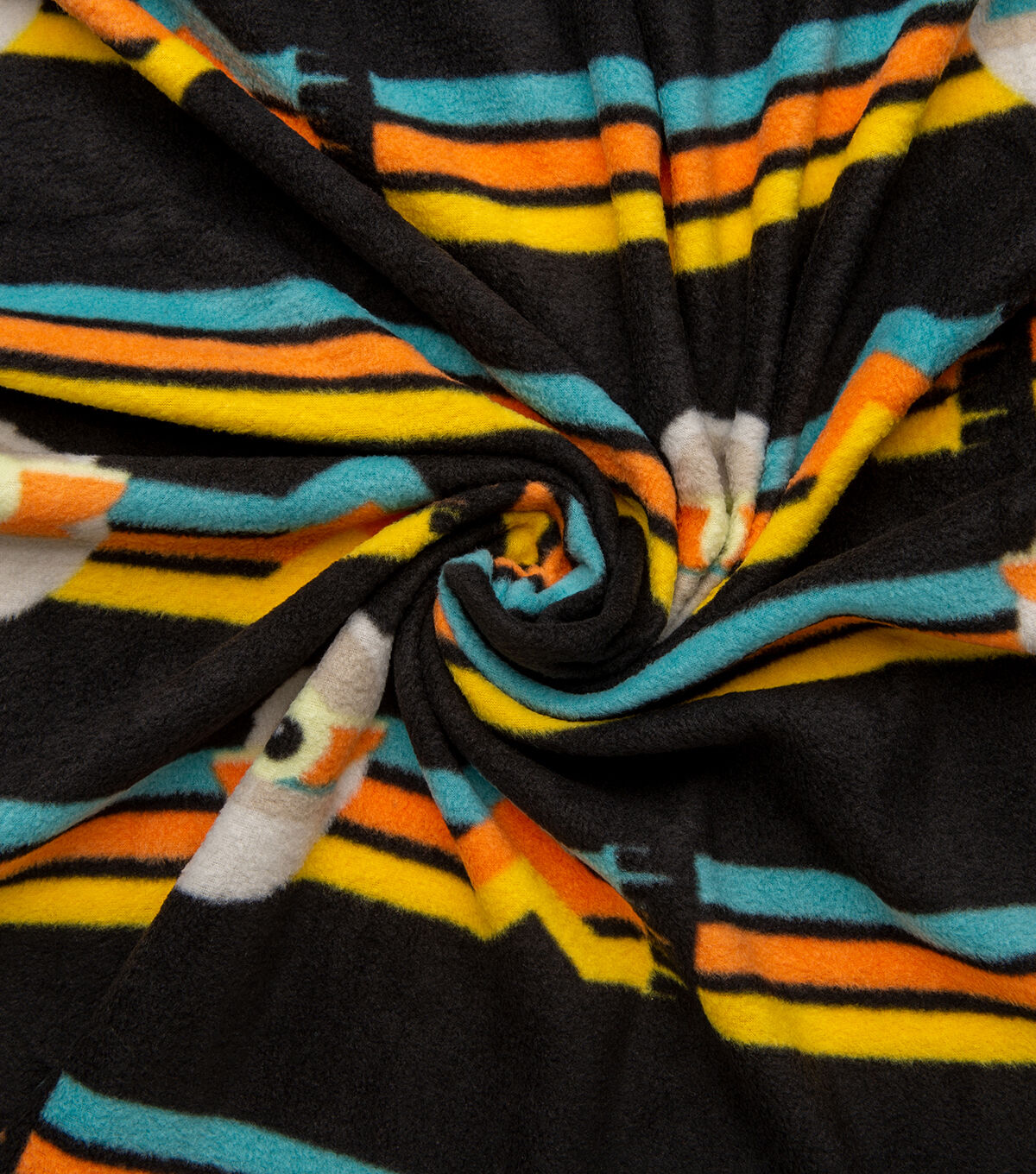 Mandalorian Child Retro Stripe Fleece Fabric