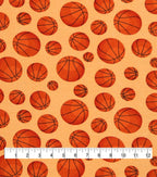 Basketball Super Snuggel Flannel Fabric