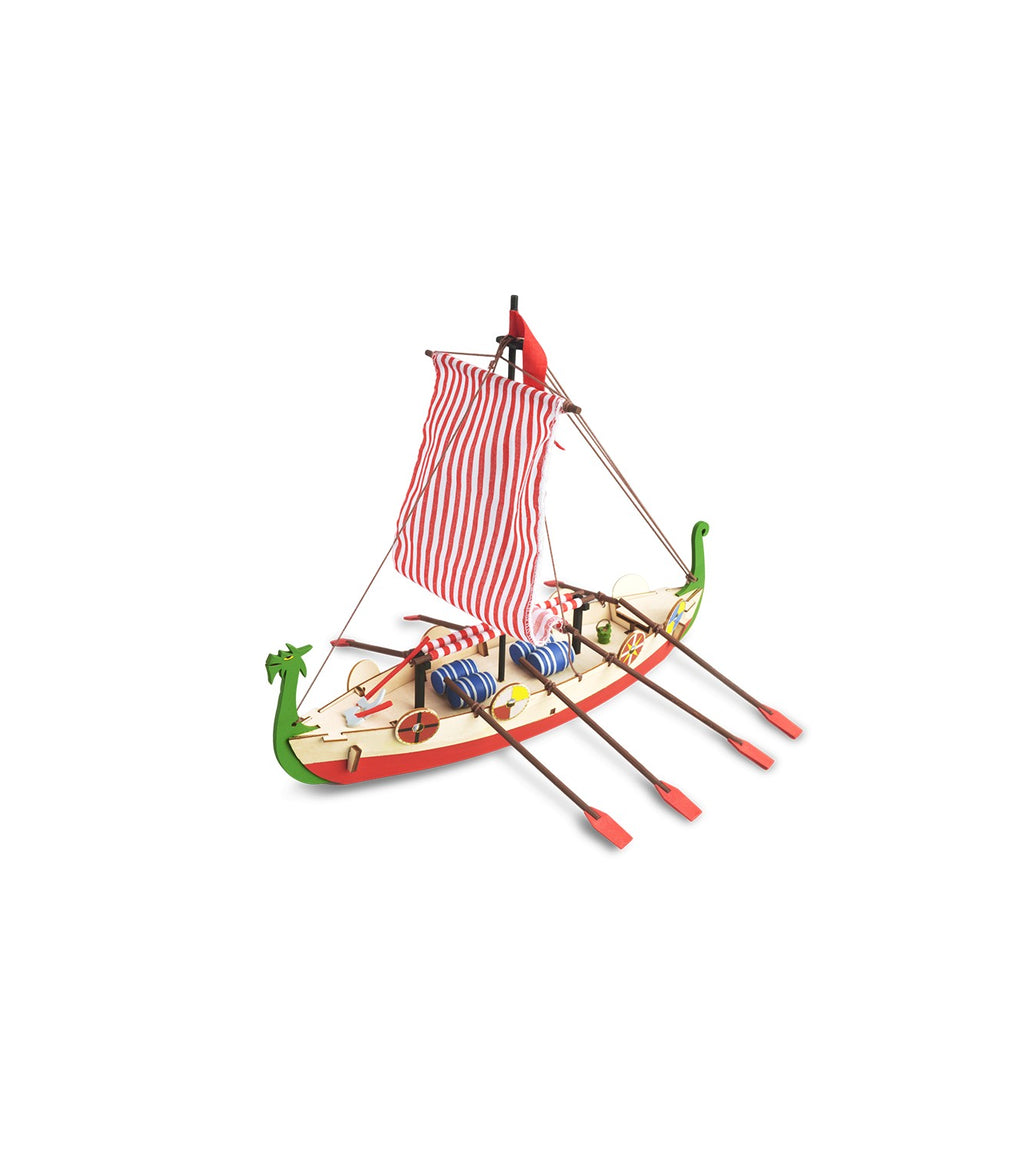 Wooden Model for Kids +8: Viking Ship Drakkar
