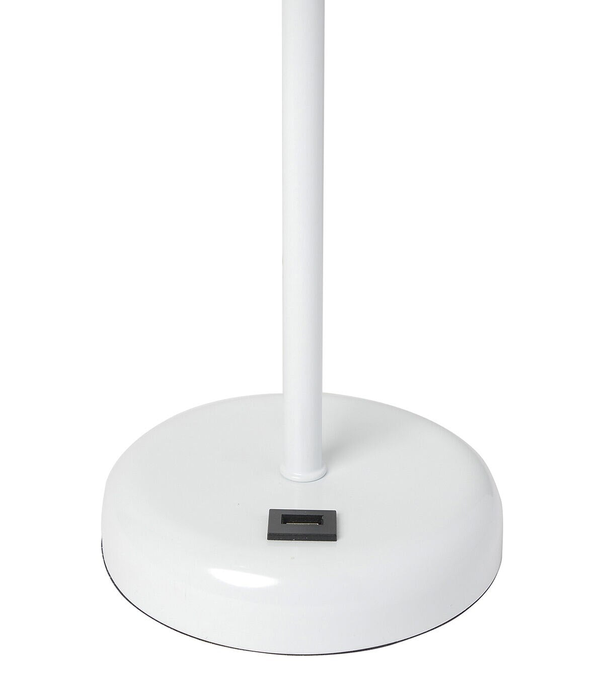 All The Rages Stick Lamp with USB charging port and Fabric Shade