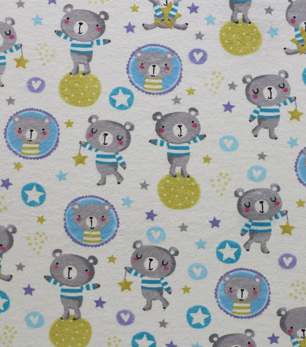 Star Bears Super Snuggle Flannel Fabric