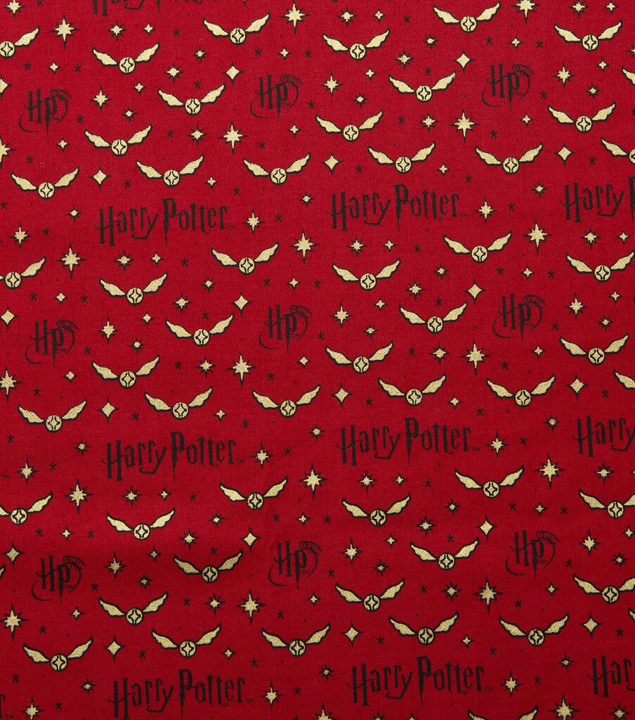 Harry Potter Cotton Fabric Quidditch Snitch