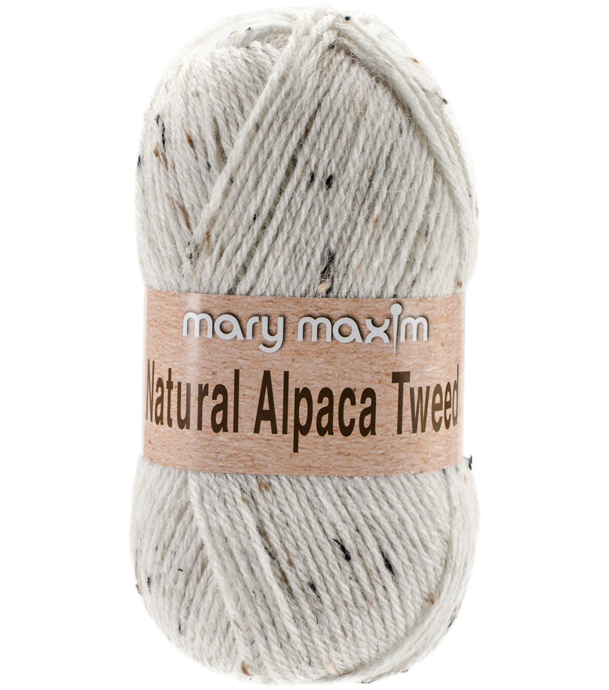 Mary Maxim Natural Alpaca Tweed 262yds Worsted Acrylic Yarn