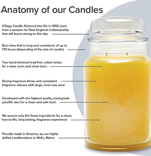 Village Candle Spiced Pumpkin Large Apothecary Jar, Scented Candle, 21.25 Oz