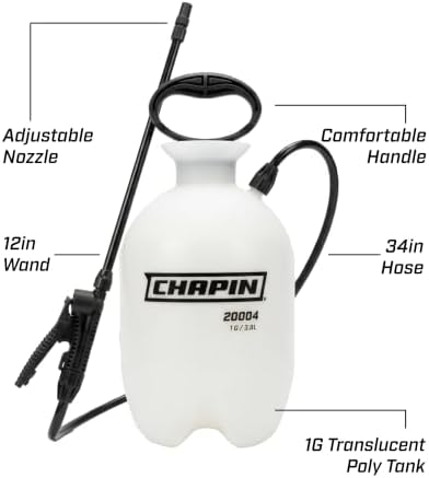 CHAPIN 20004 SureSpray 1-Gallon Pump Sprayer for Lawn, Garden & Weeds