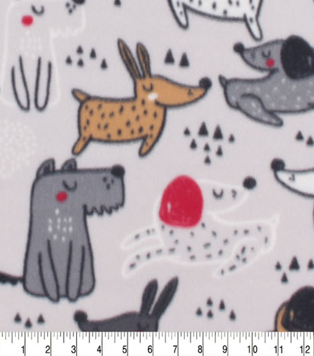 Happy Dog Blizzard Fleece Fabric