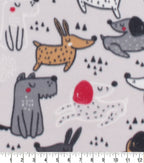 Happy Dog Blizzard Fleece Fabric