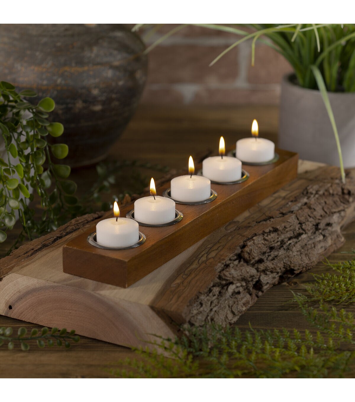 24pk White Unscented Votive Candle by Hudson 43