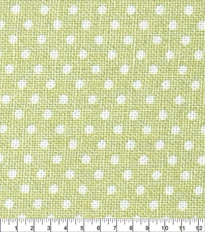 18 x 21 Pin Dots on Sage Cotton Fabric Quarter 1pc by Keepsake Calico