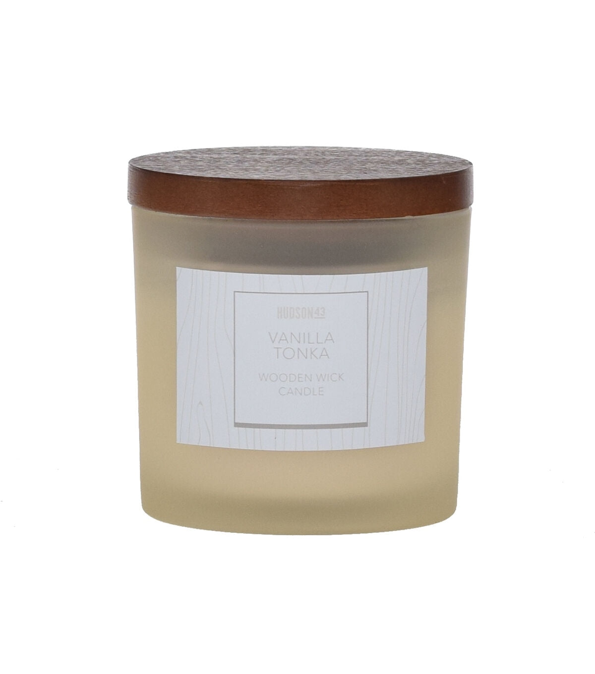 5oz Wood Wick Vanilla Tonka Scented Jar Candle by Hudson 43