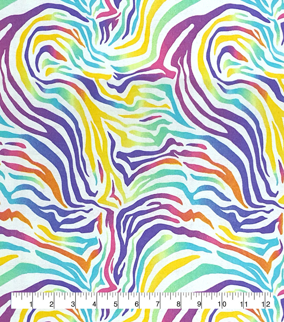 Rainbow Zebra Super Snuggle Flannel Fabric