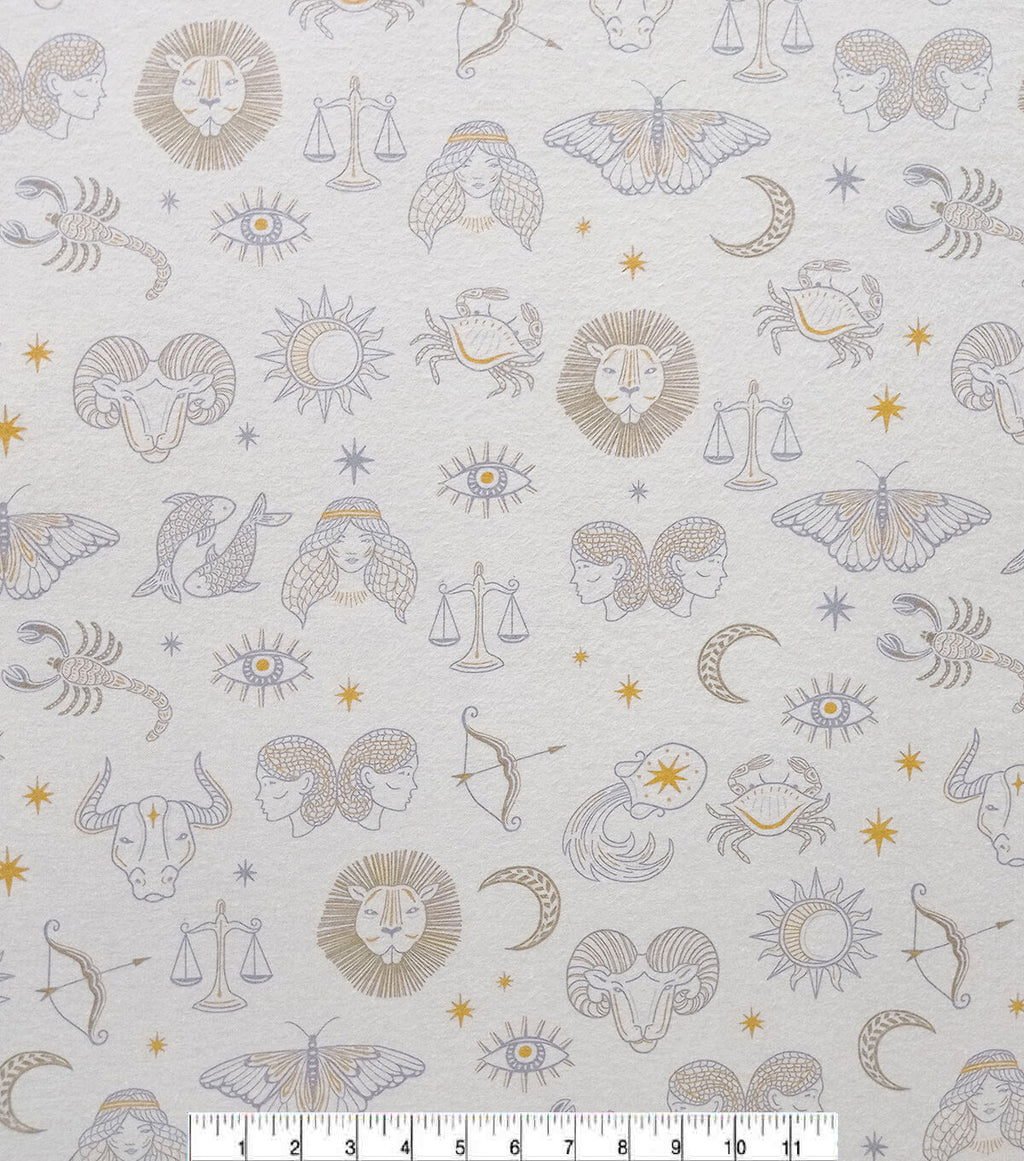Zodiac Icons Super Snuggle Flannel Fabric