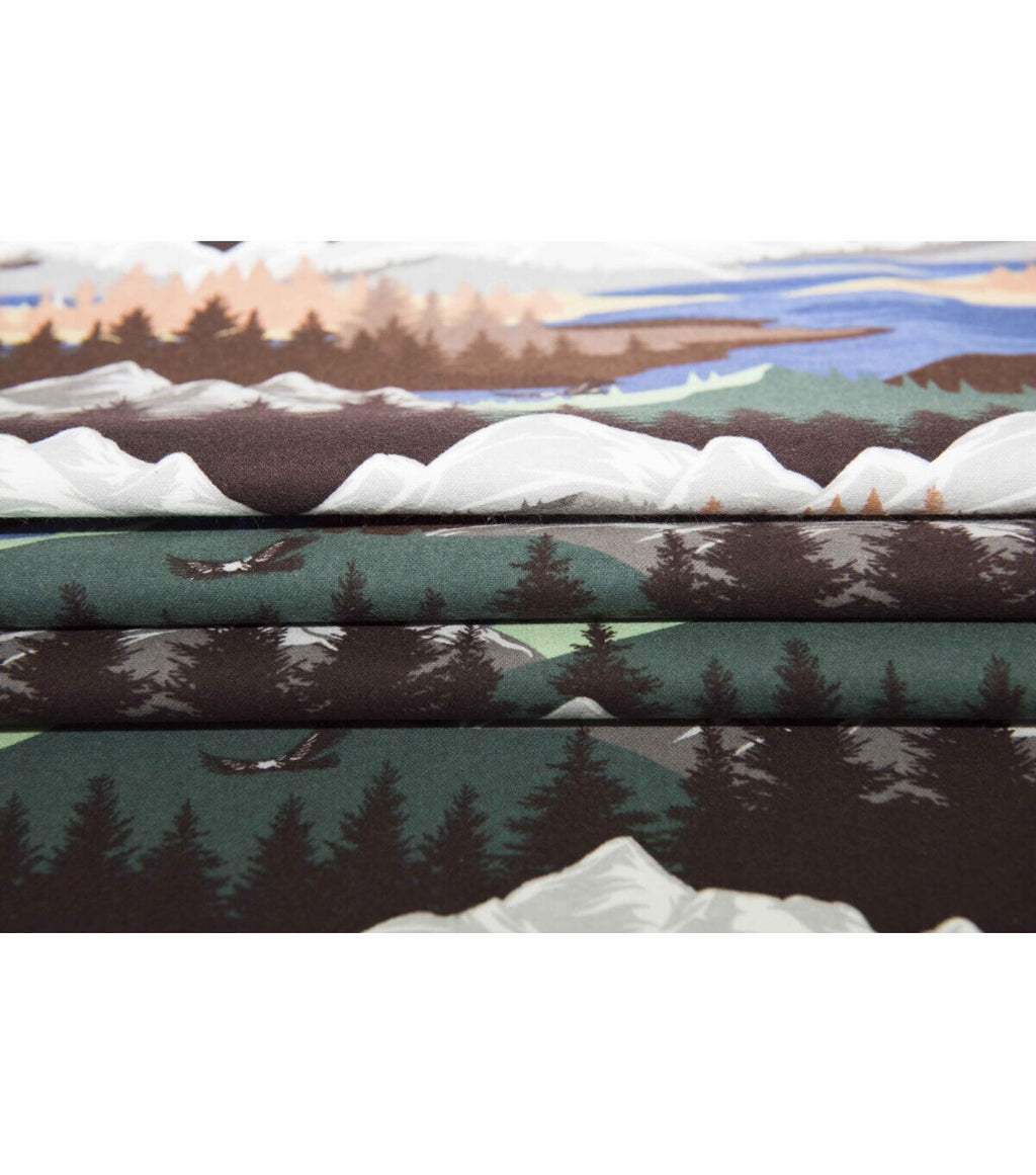 Super Snuggle Mountain Landscape Flannel Fabric