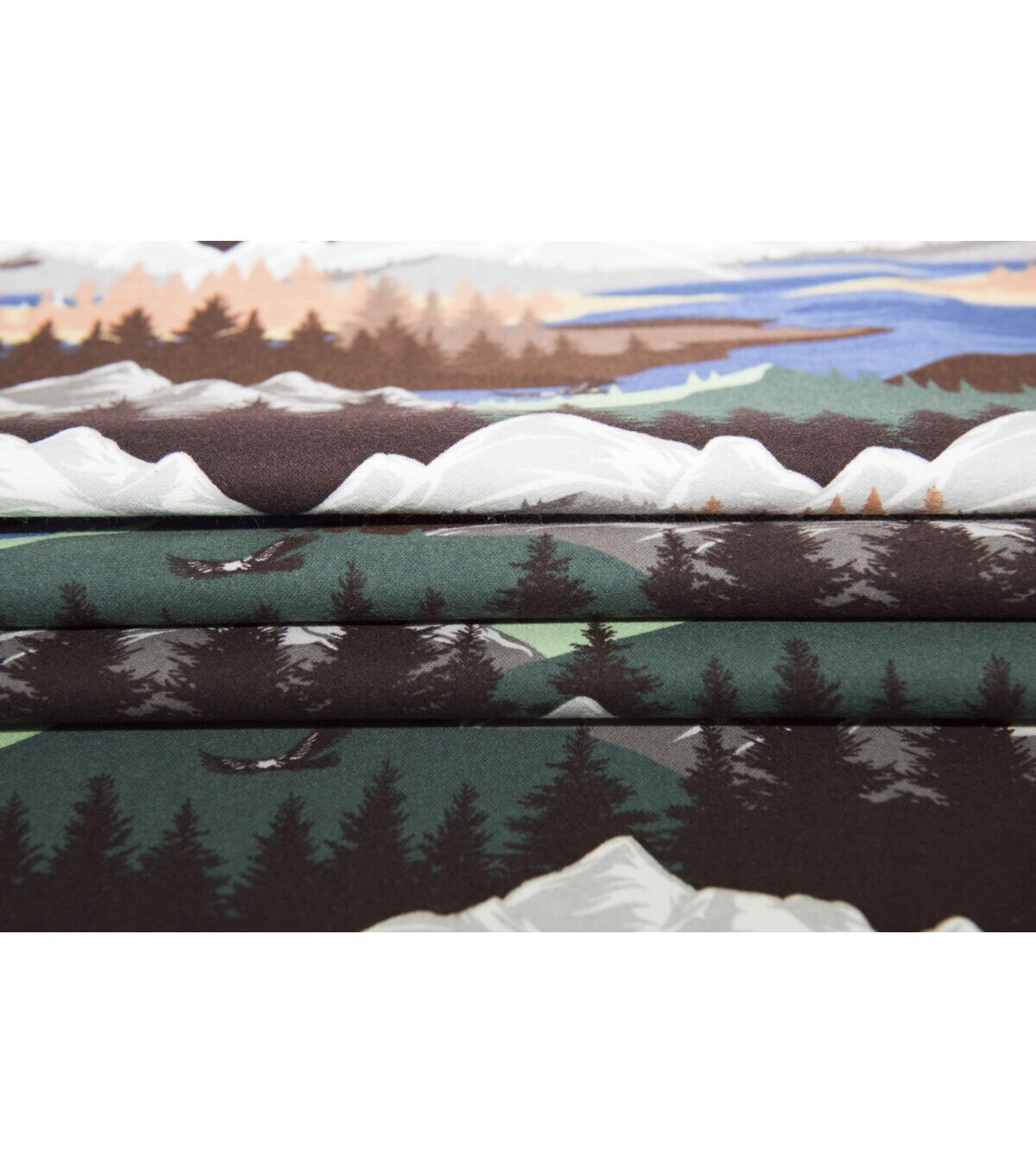 Super Snuggle Mountain Landscape Flannel Fabric
