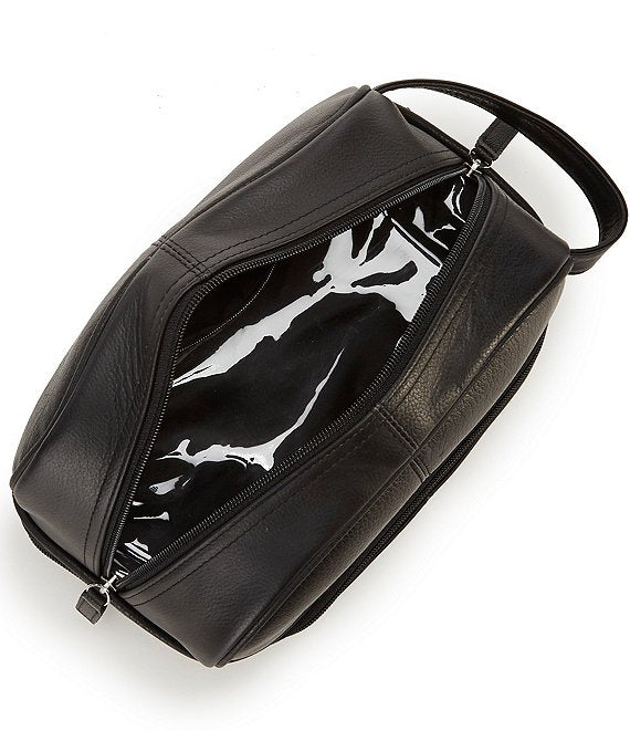 Bottom Zip Leather Travel Kit