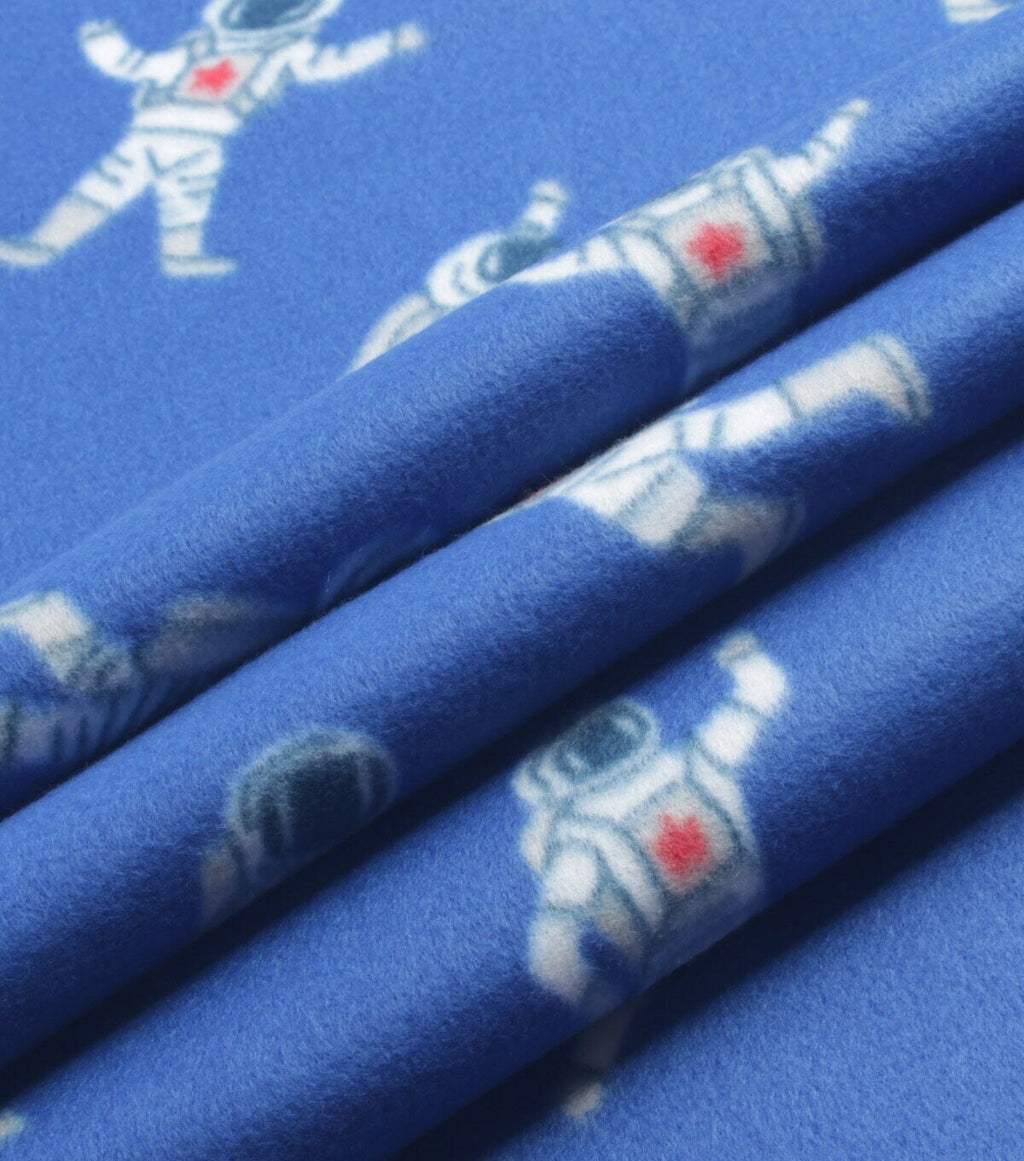 Astronaut Blizzard prints fleece Fabric