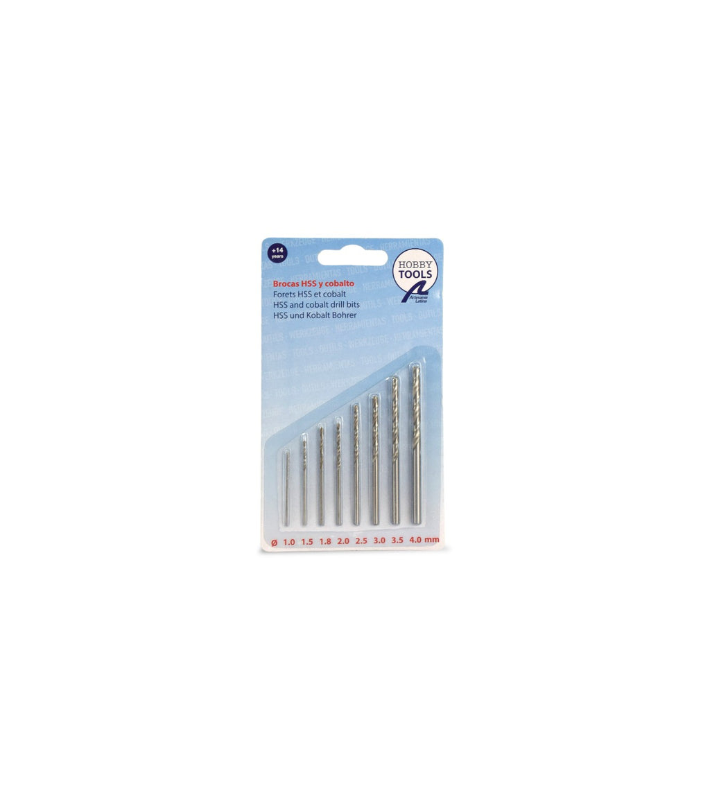 Set of 8 HSS and Cobalt Drill Bits