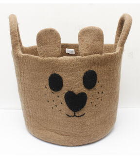 14 Bear Face Felt Basket by Place & Time