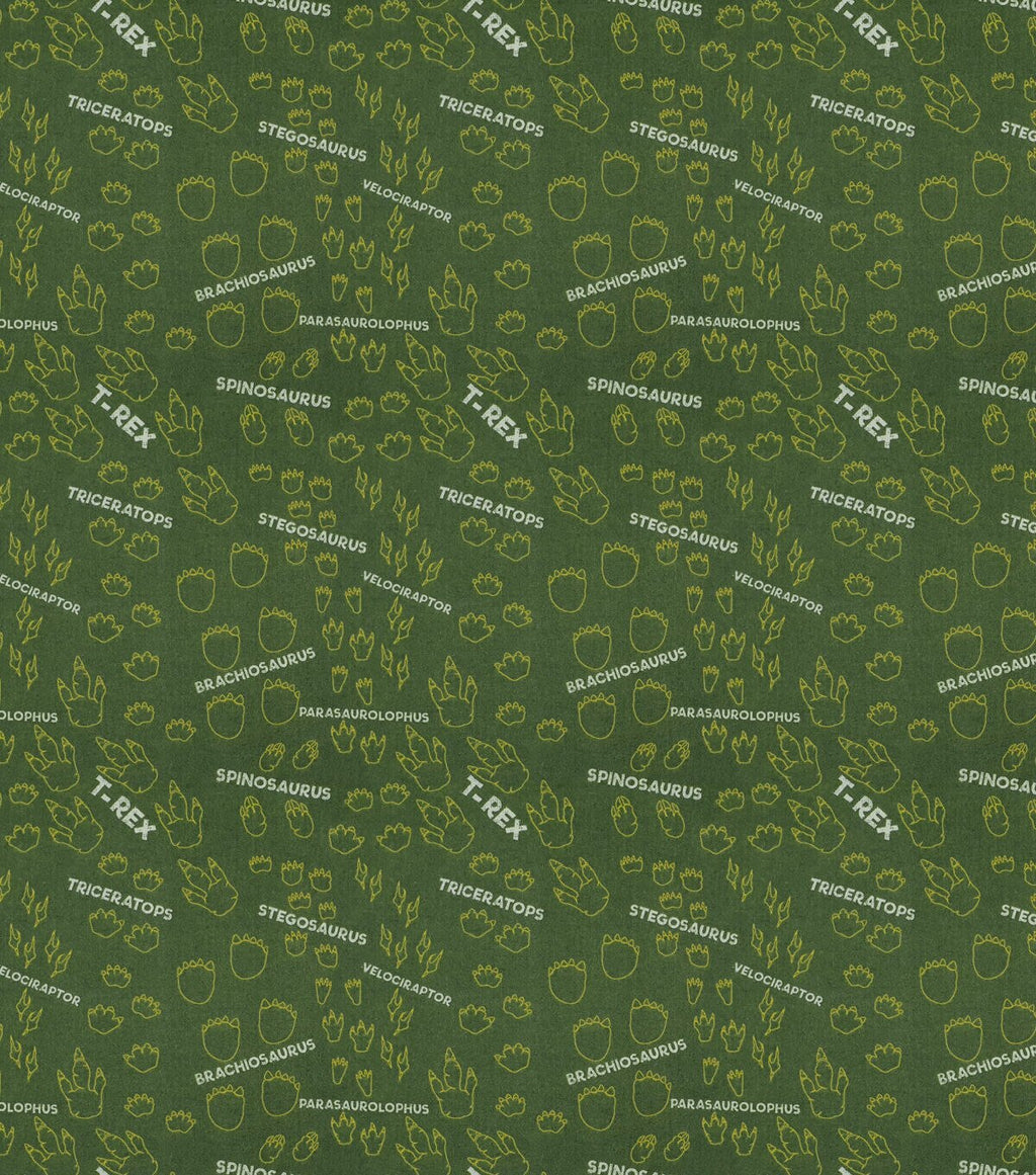 Dino Footprints Super Snuggle Flannel Fabric