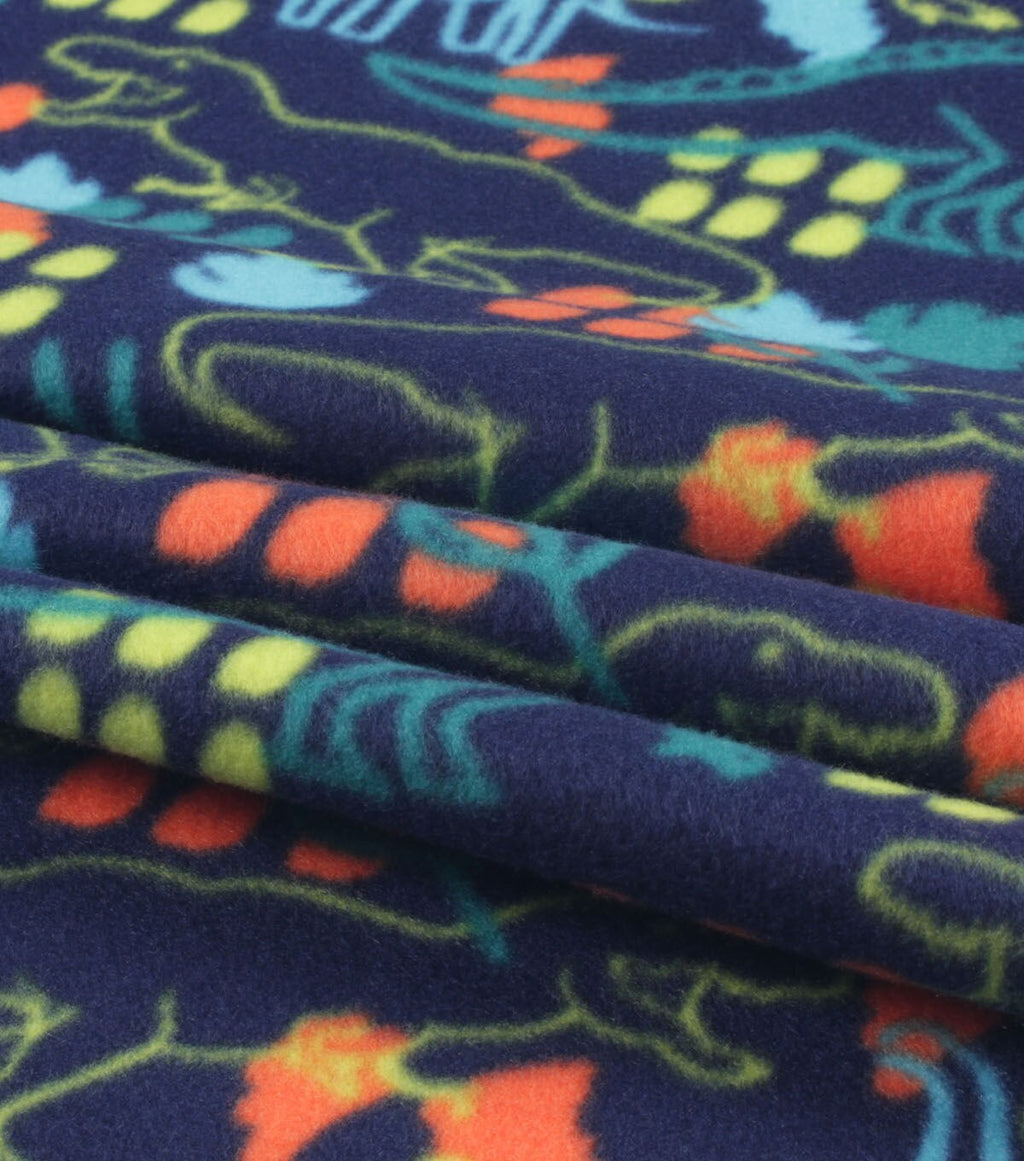 Dino Dots Blizzard Fleece Fabric