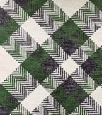 Green Diagonal Plaid Luxe Flannel Fabric