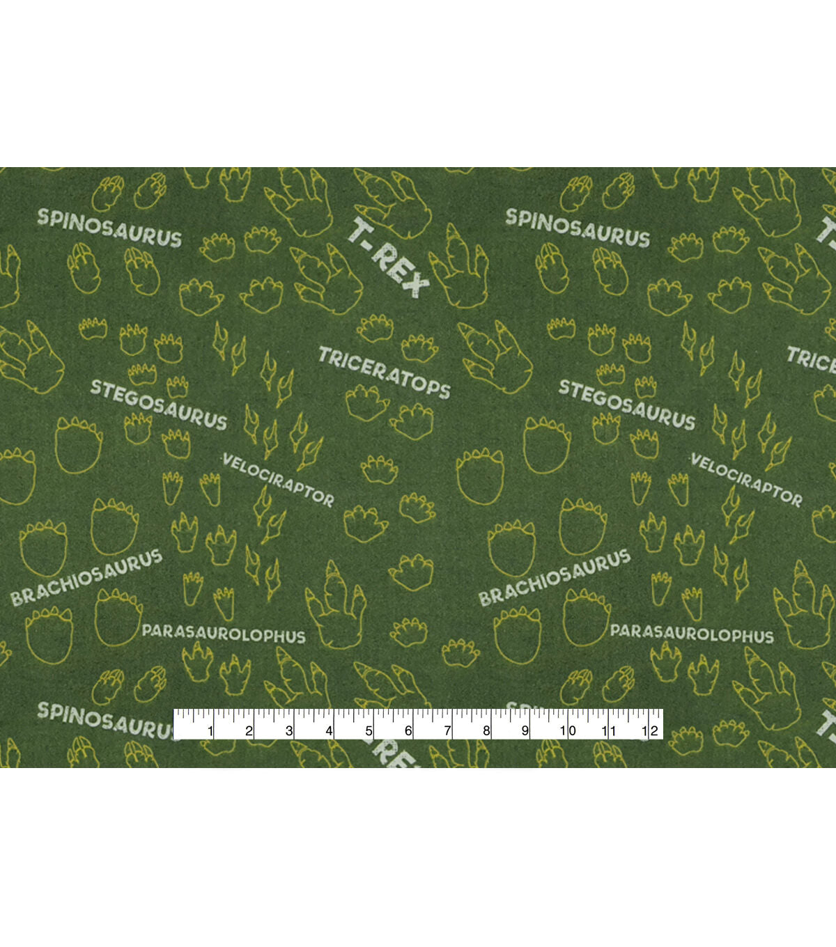Dino Footprints Super Snuggle Flannel Fabric