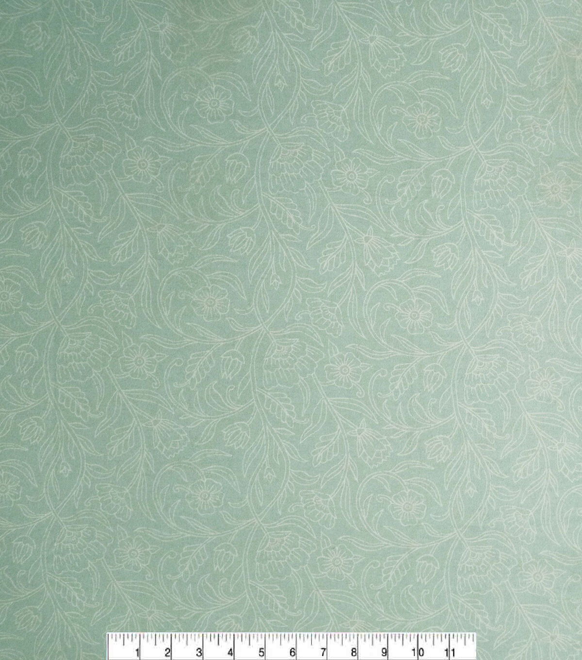 Green Floral Super Snuggle Flannel Fabric